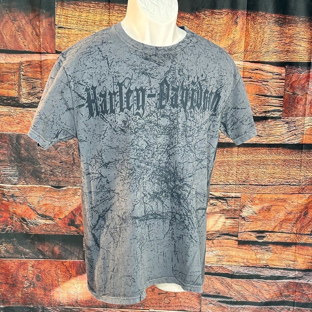 Harley-Davidson Black and Gray Men's Tee